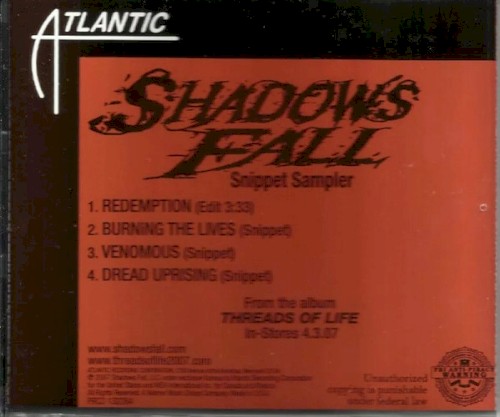 Snippet Sampler by Shadows Fall EP cover art