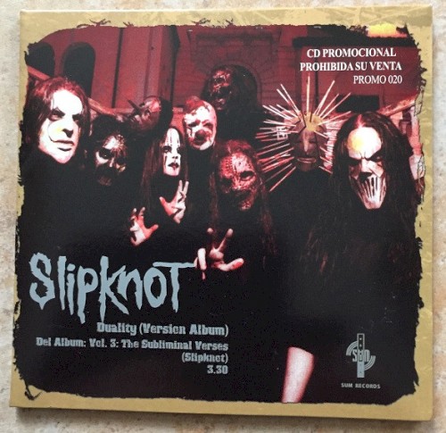 Duality / Prophecy by Slipknot single cover art
