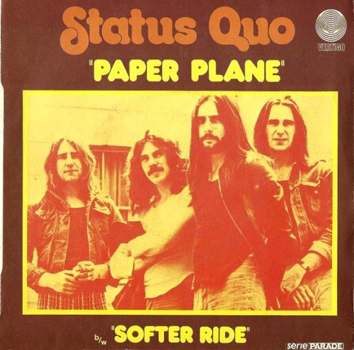 Cover-Artwork für die Single Paper Plane / Softer Ride von Status Quo