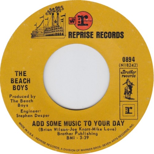 The Beach Boys 的 Add Some Music to Your Day 單曲 封面