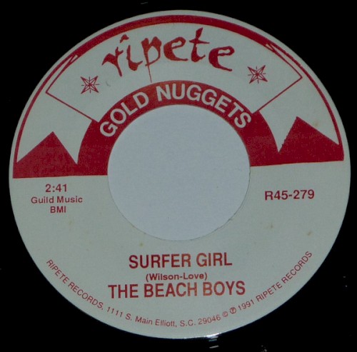 Surfer Girl / I Love You 1000 Times by The Beach Boys single cover art