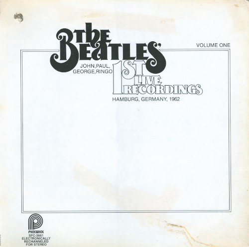 1st Live Recordings (Volume One) by The Beatles album cover art