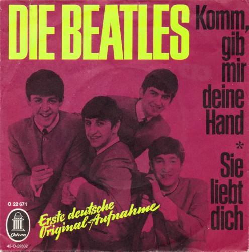 Pochette de Komm gib mir deine Hand / Sie liebt dich par The Beatles (single)