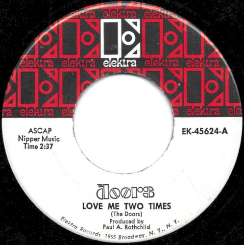 Portada del sencillo Love Me Two Times de The Doors