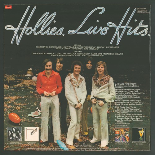 The Hollies 的 Live Hits 专辑封面