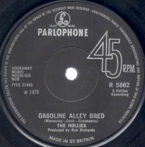 The Hollies 的 Gasoline Alley Bred / Dandelion Wine 单曲封面