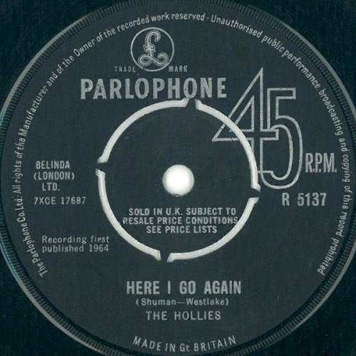 Cover-Artwork für die Single Here I Go Again / Baby That’s All von The Hollies