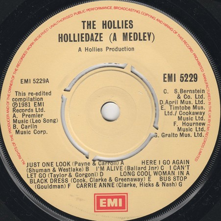 Portada del EP Hollidaze de The Hollies