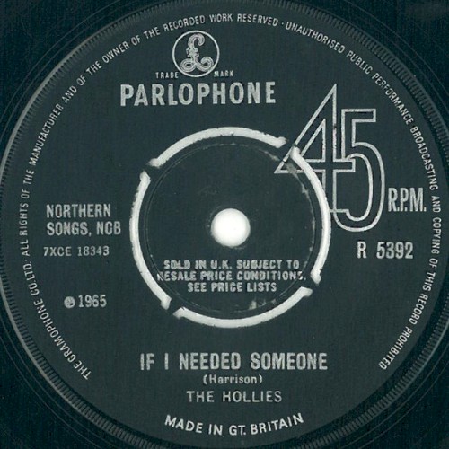 If I Needed Someone / I’ve Got a Way of My Own by The Hollies single cover art
