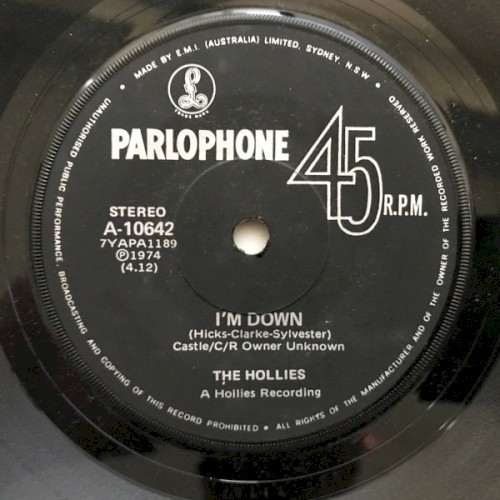 The Hollies 的 I’m Down / Hello Lady Goodbye 单曲封面