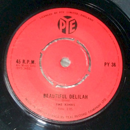 Pochette de Beautiful Delilah / Stop Your Sobbing par The Kinks (single)