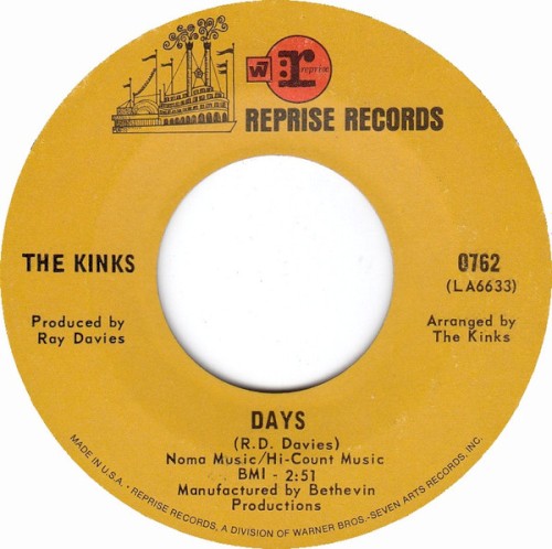 Pochette de Days / She's Got Everything par The Kinks (single)