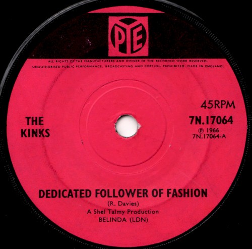 The Kinks 的 Dedicated Follower of Fashion / Sittin' on My Sofa 单曲封面