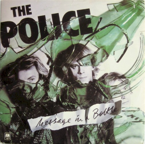 Portada del sencillo Message in a Bottle de The Police