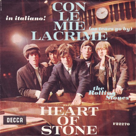 The Rolling Stones 的 Con le mie lacrime (As Tears Go By) / Heart of Stone 单曲封面