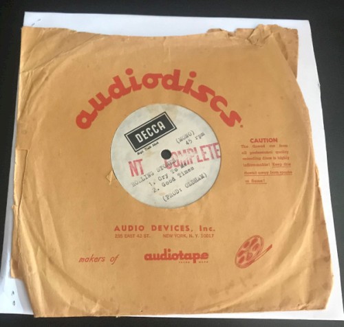 Cover-Artwork für die Single Cry to Me / Good Times von The Rolling Stones