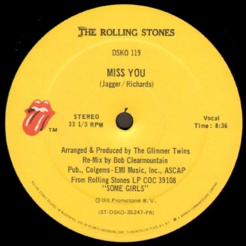 Pochette de Miss You par The Rolling Stones (EP)