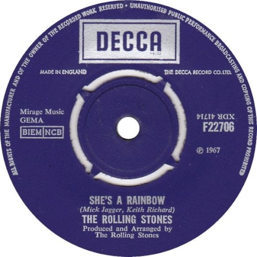 The Rolling Stones 的 She’s a Rainbow / 2000 Light Years From Home 單曲 封面