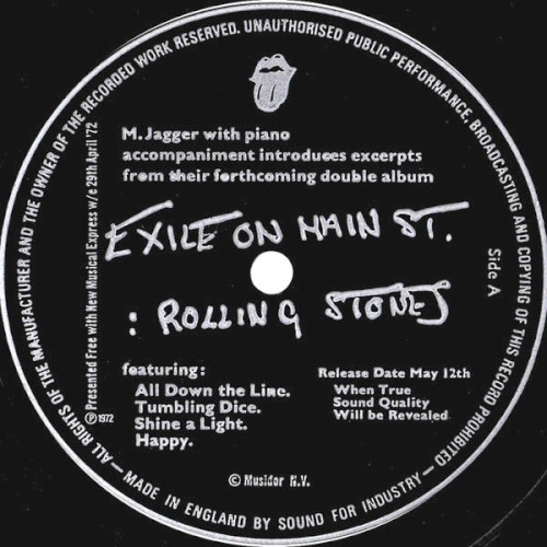 Portada del EP The Rolling Stones / Curved Air / Fanny de The Rolling Stones