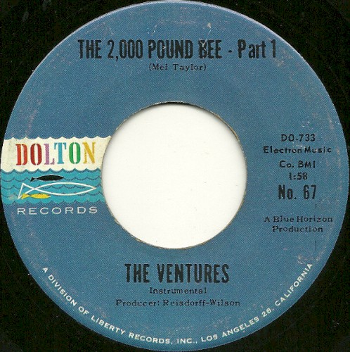 Portada del sencillo The 2,000 Pound Bee de The Ventures