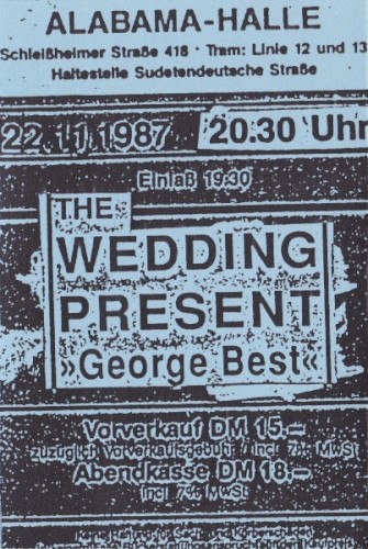Pochette de Live Tape No. 2, Munchen Alabama-Halle, 22 November 1987 par The Wedding Present (album)
