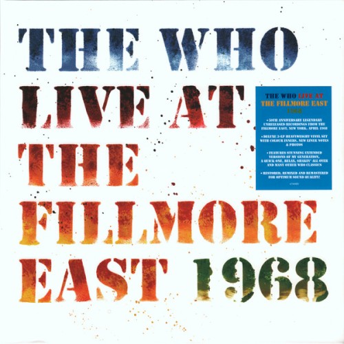 Live at the Fillmore East 1968 by The Who album cover art