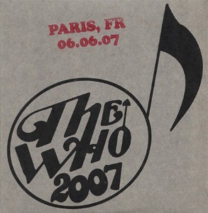 2007-06-06: Palais Omnisports Paris-Bercy, Paris, France by The Who album cover art