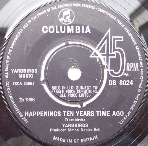 Happenings Ten Years Time Ago / Psycho Daisies by The Yardbirds single cover art
