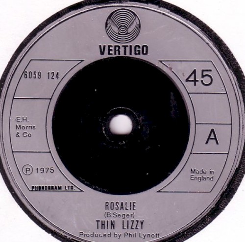 Rosalie by Thin Lizzy single cover art