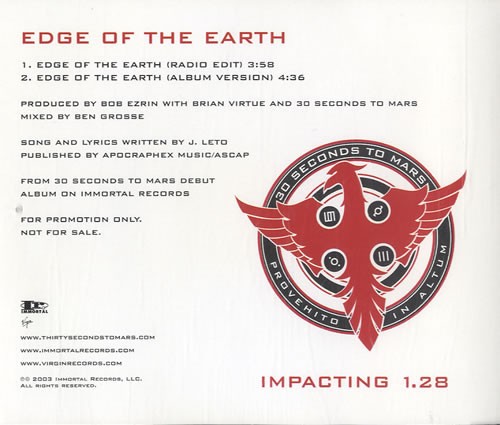 Cover-Artwork für die Single Edge of the Earth von Thirty Seconds To Mars