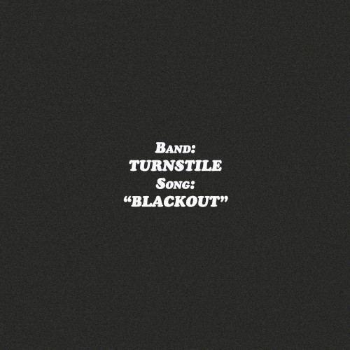 BLACKOUT by Turnstile single cover art
