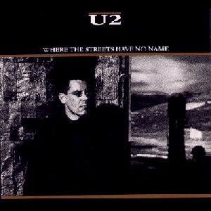 Portada del sencillo Where the Streets Have No Name de U2