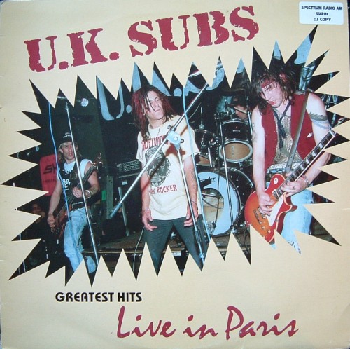 Live in Paris by UK Subs album cover art