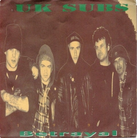 Portada del sencillo Betrayal de UK Subs