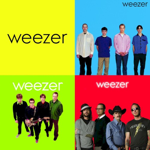 Weezer 的 Blue / Green / Red 专辑封面