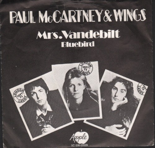 Pochette de Mrs. Vandebilt / Bluebird par Wings (single)