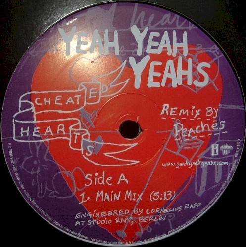 Cheated Hearts (remix by Peaches) by Yeah Yeah Yeahs single cover art