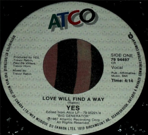 Love Will Find a Way by Yes single cover art